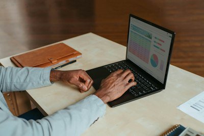 a person using a laptop